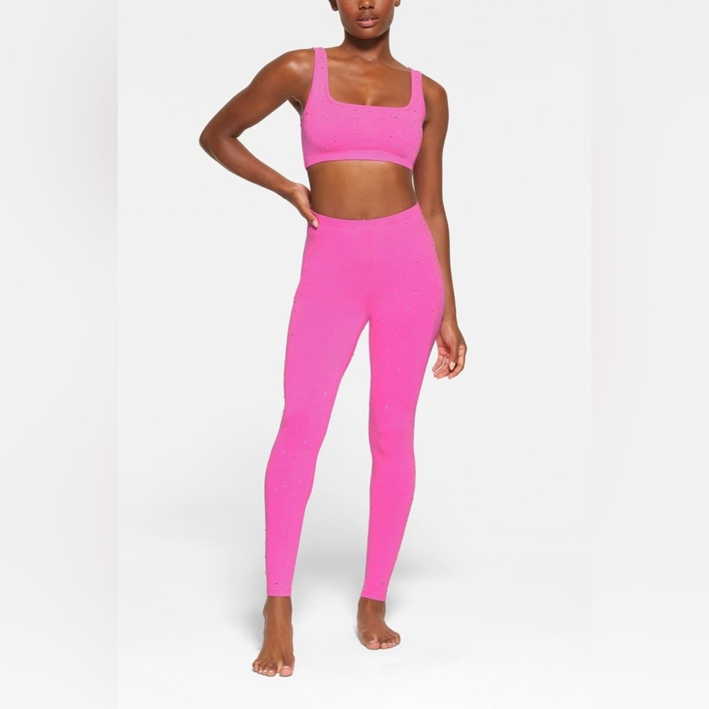 SKIMS Pink Women's High-Waisted Leggings